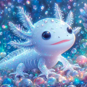 Blue axolotl