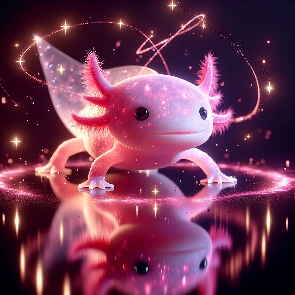 Pink axolotl