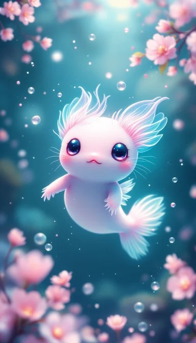 Pink axolotl