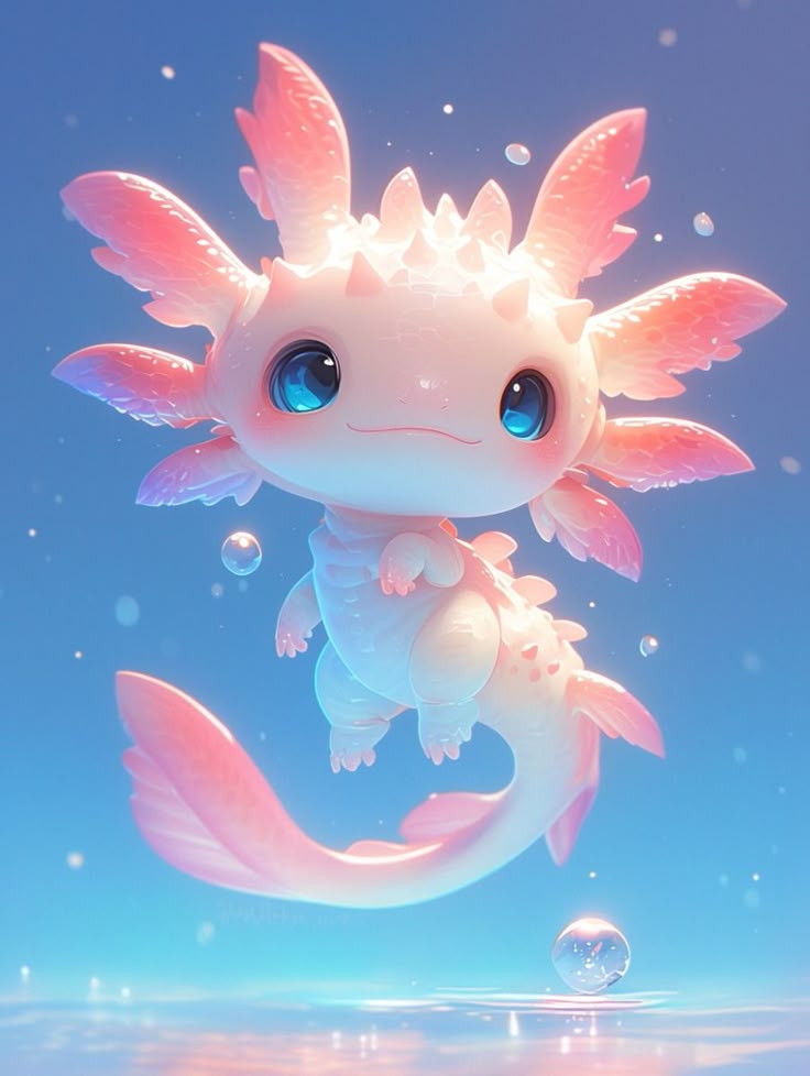 Pink axolotl